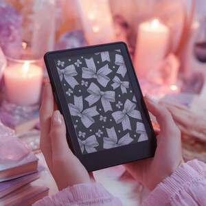 Kindle Lock Screen Coquette Bow Kindle Screensaver Ribbon Cute Kindle Wallpaper Kindle Customized Lockscreen Kindle Accessories Kindle Cover