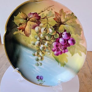 Jager & Co. Louise Grape artist signed deco plate