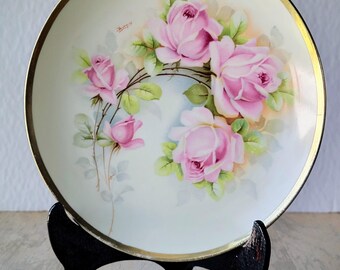 Beautiful vintage O & E G Royal Austria hand painted and signed plate