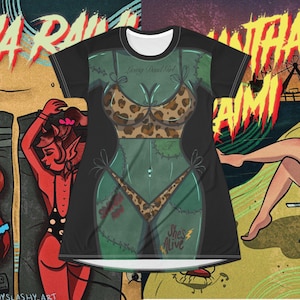 Bride of Frankenstein Bikini Body Illusion T-Shirt Dress Halloween Costume Gift Women Spooky Style Horror Nights Universal Monster HHN Fan