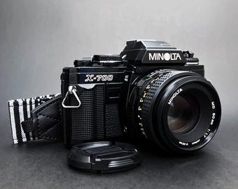 Minolta X700 MPS 35mm SLR Film Camera w/ Minolta MD 50mm f:1.7 _ Great Condition _ New Seals _ Tested!