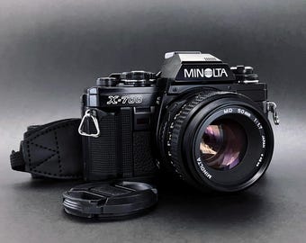 Minolta X700 MPS 35mm SLR Film Camera w/ Minolta MD 50mm f:1.7 _ Great Condition _ New Seals _ Tested!