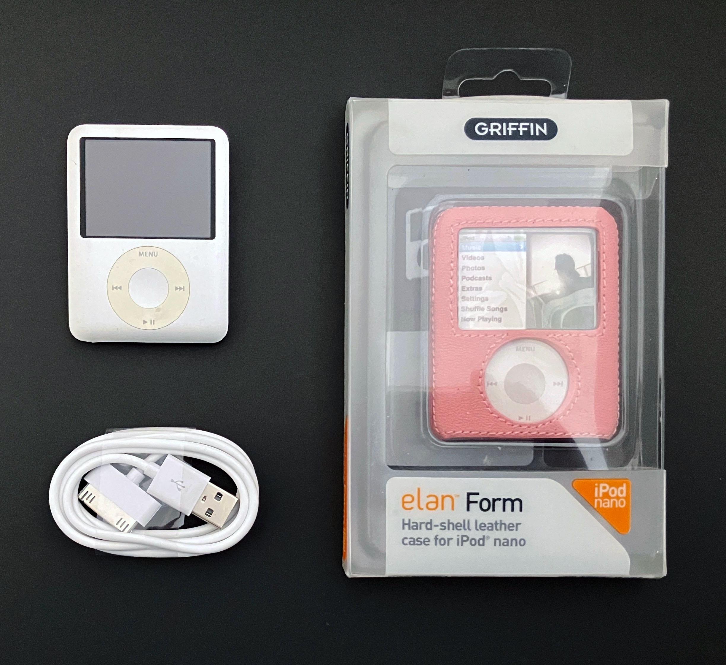 ipod nano 4GB 第3世代　JAロゴ刻印付 　白レザーケース ipod nano 4GB 第3世代 JAロゴ刻印付 白レザーケース 【公式通販】