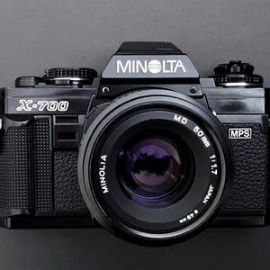 Minolta X700 MPS 35 mm SLR Filmkamera _ Minolta MD 50 mm f:1.7 _ Neue Dichtungen _ Sehr gut.