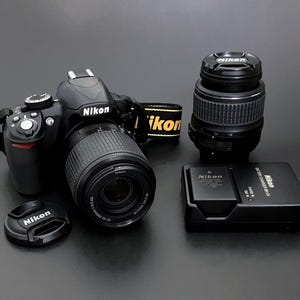 Nikon D3100 DSLR Digital Camera _ 14.2Mp _ w/ Nikkor AF-S ED 18-55mm & 55-200mm Zoom Lenses