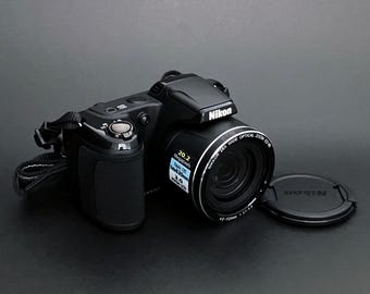 Nikon Coolpix L340 Black Digital Camera 20.2MP From JAPAN - Etsy