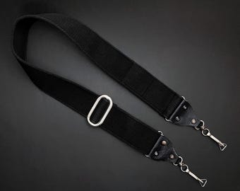 Vintage Black Canvas Camera Strap