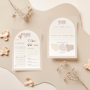 Baby Shower Suggestion Card and Wishes | Baby Shower Fill-in Cards | Gender Reveal | Baby Shower | Gender-Neutral | Digital Download | Beige