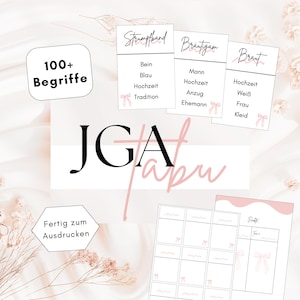 JGA Games Women Taboo | Bachelorette Party | JGA Ideas Women, Bridal Shower Games | Digital Printables | Bride Gift Bride to Be