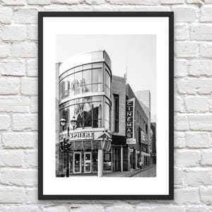 Montreal Cinema Print - Cinema Atmosphere Poster - Black and White Photography Wall Art - Montreal Canada Street Photo Poster Wall Decor