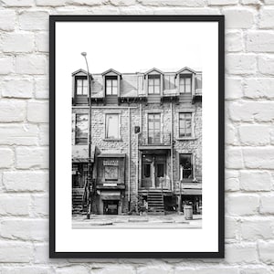 Montreal Architecture Print - MTL Buildings Poster - Black and White Photography Wall Art - Montreal Canada Street Photo Poster Wall Decor