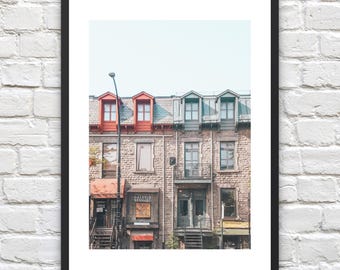Montreal Architecture Print: Vintage Quebec Street Photography