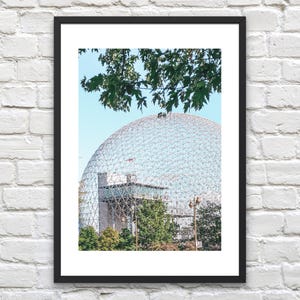 Montreal Biosphere Print - Montreal Poster - Vintage Color Retro Photography Wall Art - Montreal Biosphere Architecture Photo Poster Decor