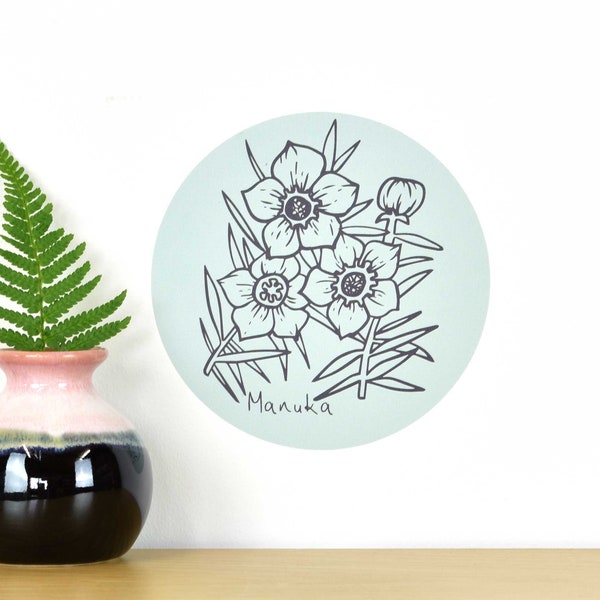 Mānuka flower tiny dot wall decal by Wirihana Design