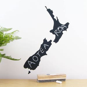 Neuseeland Landkarte Kreidetafel Aufkleber klein