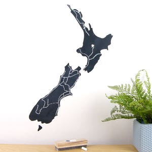 New Zealand map decal chalkboard medium image 2