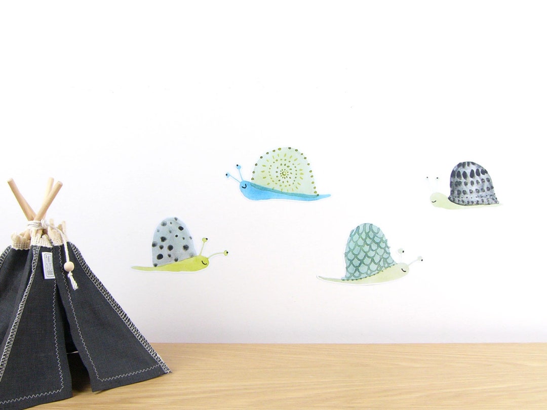 Snail Wall Decals Small Etsy