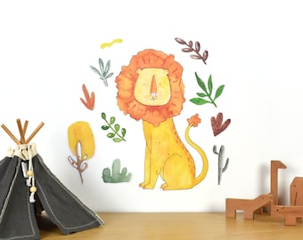 Lion in the savanna wall decal