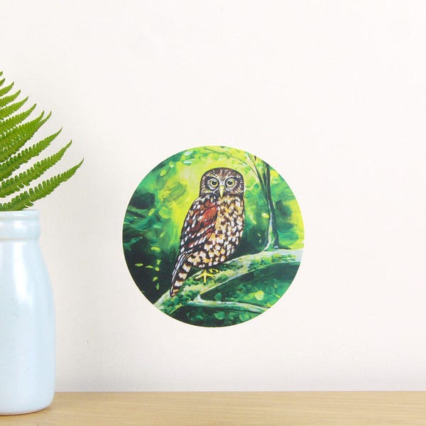 Morepork tiny dot wall decal by Ira Mitchell