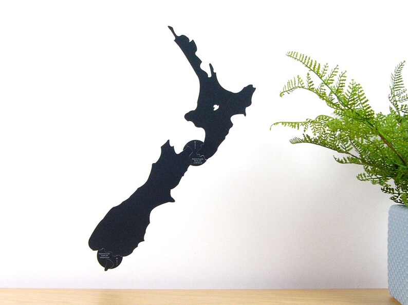 New Zealand map chalkboard sticker small image 2