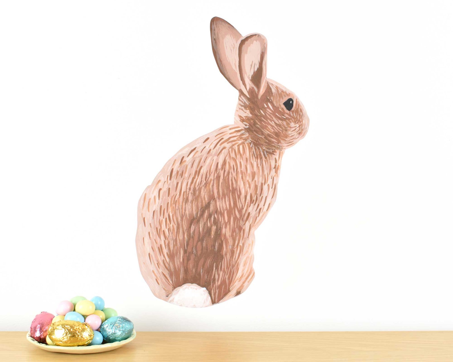 Bunny Wall Decal Rabbit Wall Decal Medium Etsy