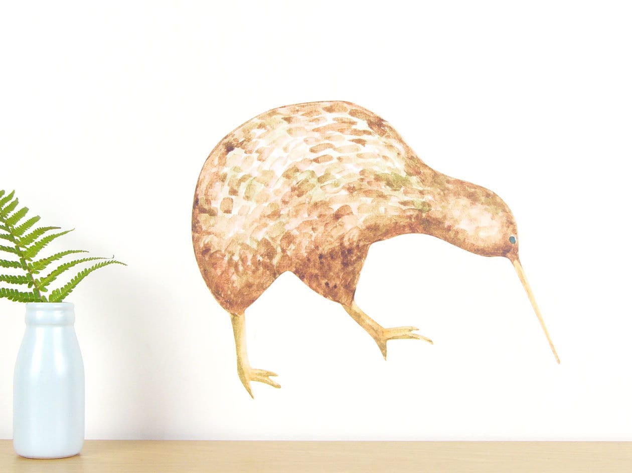 Kiwi Bird Wall Decal Medium Etsy