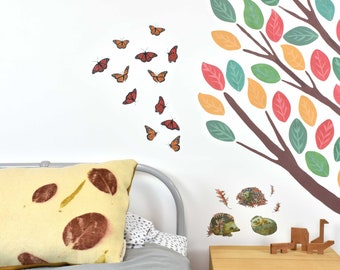 Monarch butterflies wall decal small