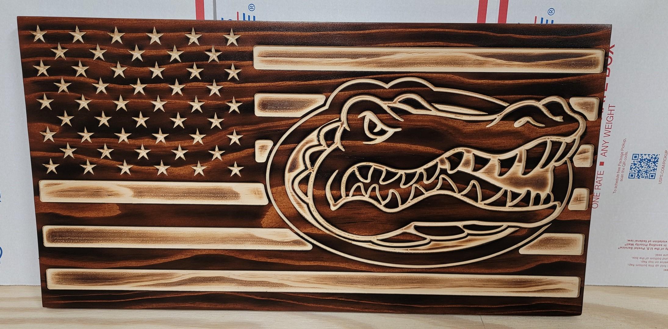Gatsonflag Sign Wooden Gators American Flag Sign USA - Etsy