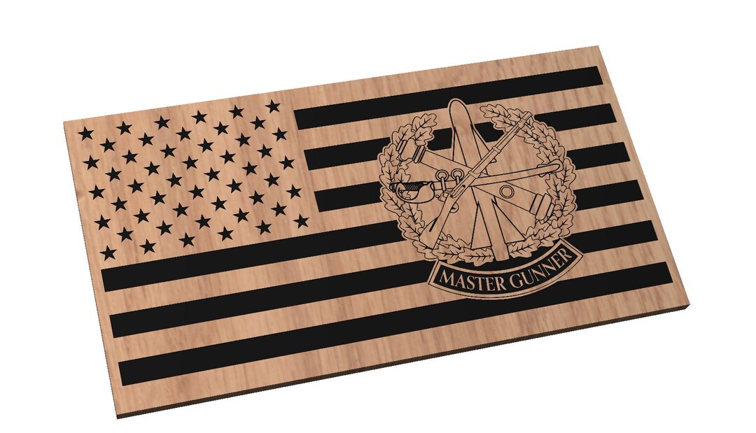 Wooden Master Gunner American Flag Sign USA - Etsy