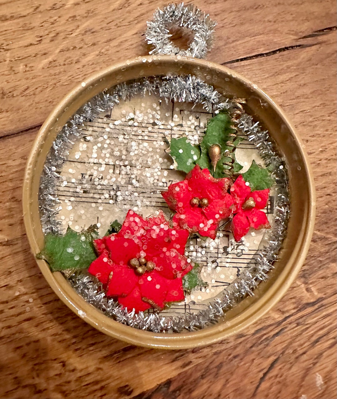 Pretty Poinsettia Hand Made Ornament Etsy