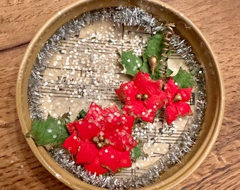 Pretty Poinsettia Hand Made Ornament