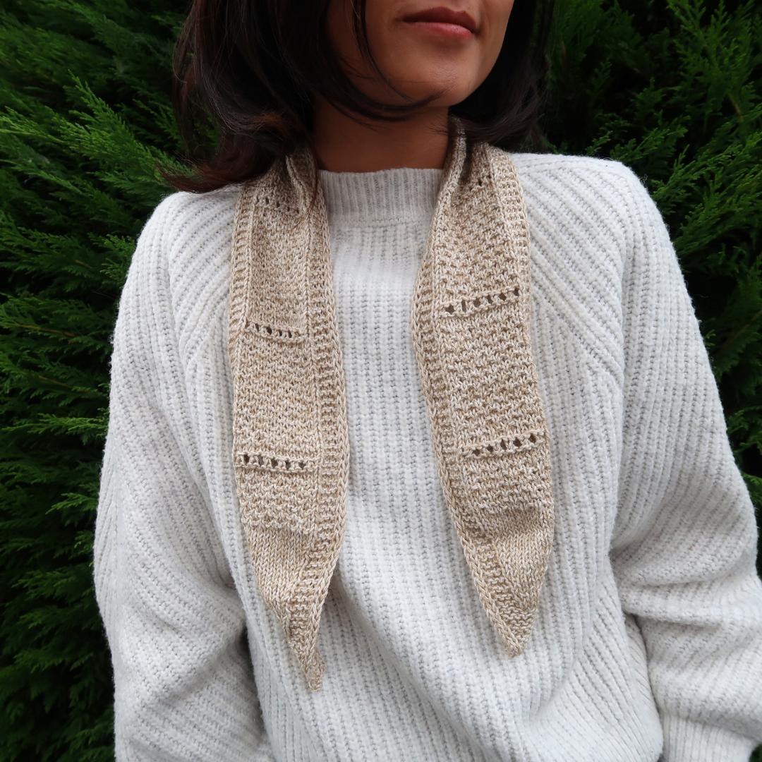 小物 DRAW Wearing Knit Sophie scarf brown Sophie Scarf,wool Knit Neck Scarf,sophie Long Wool Scarf