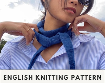 MARINE - Einfache Strickanleitung | Anfängerfreundlich | Kleines Tuch Muster | Anleitung | PDF Download