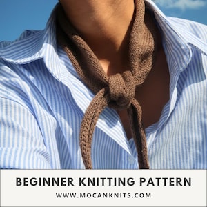 BROWNIE - Easy Knitting Pattern | Small Scarf | Headband | Bandana | Beginner-friendly | Instructions | English PDF Download