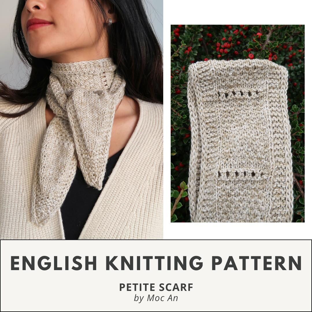 SOPHIE SCARF - Easy Knitting Pattern | Small Scarf Pattern SOPHIE SCARF - Easy Knitting Pattern | Small Scarf Pattern
