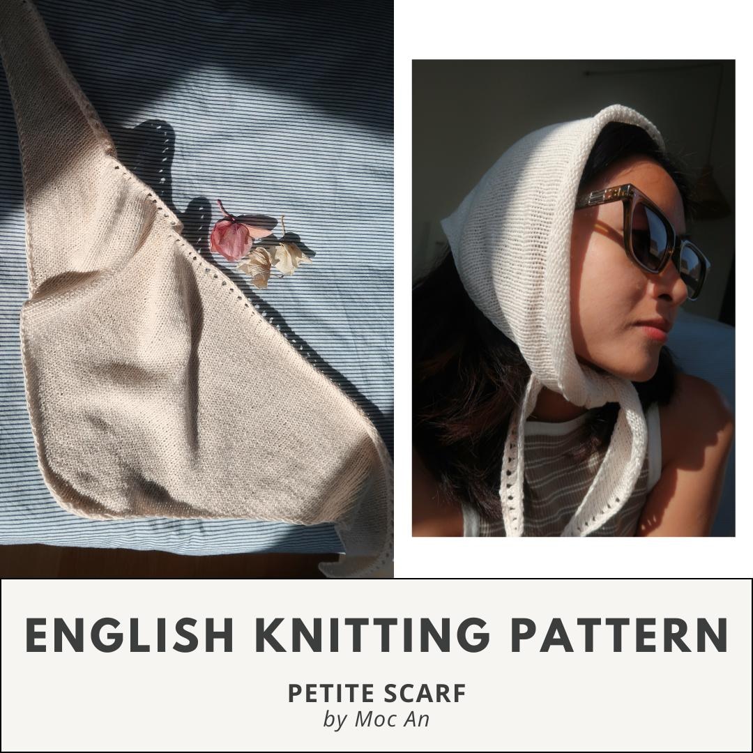 SIMPLE BANDANA: Easy Knit Bandana Scarf Pattern, Beginner-friendly ...