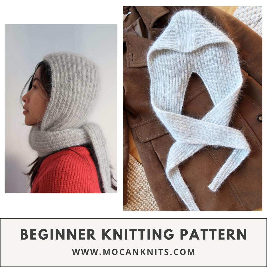 MY FAVORITE Hooded Scarf Easy Knitting Pattern Bonnet Balaclava  Balabonnet Beginner-friendly English PDF Download