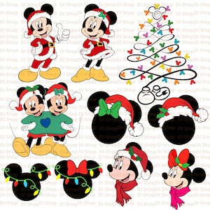 Mouse Christmas Svg Bundle, Family Xmas Trip Png Svg, Christmas Family Trip Svg, Very Merry Xmas Santa Mouse Svg Png