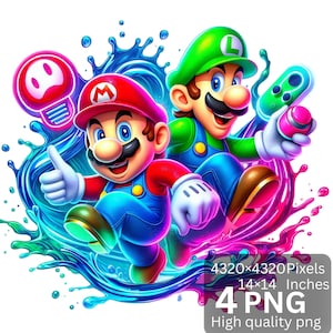4 PNG Cartoon Splash, Clipart Images, Digital design PNG file for sublimation, High Resolution, Instant Digital PNG Download