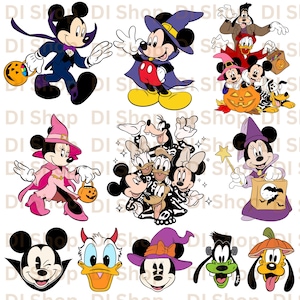 Halloween Mummy Mouse And Friends Svg Bundle, Trick Or Treat Svg, Spooky Vibes Svg, Halloween Family Trip Svg, Halloween Svg