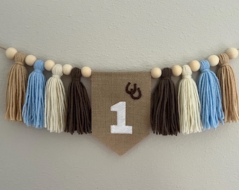 Rodeo (Cowboy/Cowgirl) 1st Birthday Highchair Banner