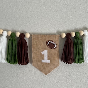 Football (First Down) 1st Birthday Highchair Banner