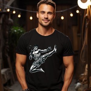 Muay Thai Kickboxing Shirt Vintage Thai Fighter Tee Martial Arts T-Shirt Thailand Culture Gift Gym Streetwear Combat Sports Clothing