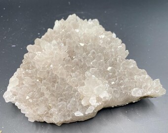 Rare Amethyst Cluster with UV-reactive Calcite Dusting | Matt & Dainty Surface | Rare Find | from San Vicente mine, Guanajuato, Mexico