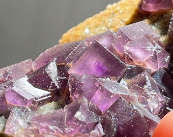 Rare Deep Purple Zoning Fluorite – Anhui, China