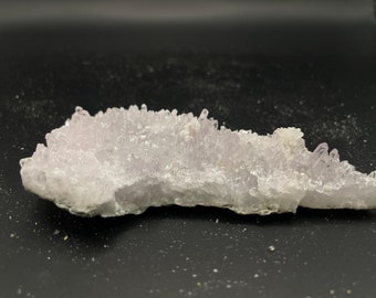 Rare Find - Druzy Amethyst Cluster with UV-reactive Calcite - from San Vicente mine, Guanajuato, Mexico.