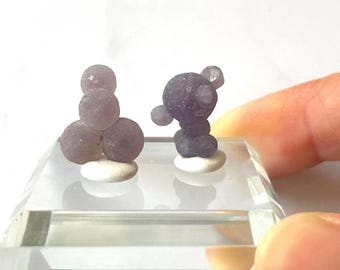 A fun set of grape agate - Eggplant? or? Teddy Bear Grape Agate