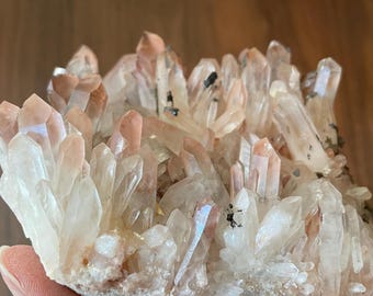 Stunning Hematoid Quartz Cluster from Madagascar – A Crystal with Fiery Elegance