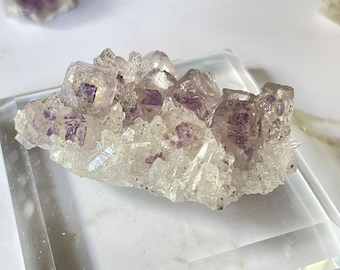 Very Very Old Generation of Yaogangxian (YGX) Porcelain Fluorites - Famous for secondary crystallization, embedded in needle quartz clusters