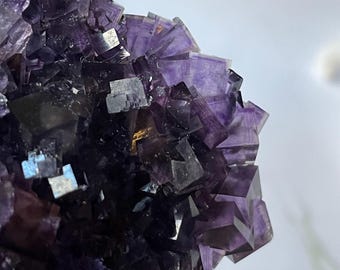 A Hefty Deep Dark Purple Cubic Fluorite, Zoning Fluorite | Dark Purple Zoning | – Anhui, China